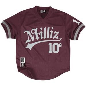 MILLIZ 5XL Maroon Jersey Million Dolla Motive Men’s Streetwear Grunge Retro